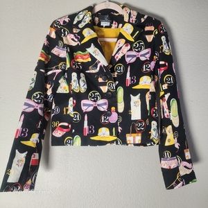LORIZONI JACKET FASHION WITH SHOES, LIPSTICK, SUNGLASSES, DESIGN SIZE XS